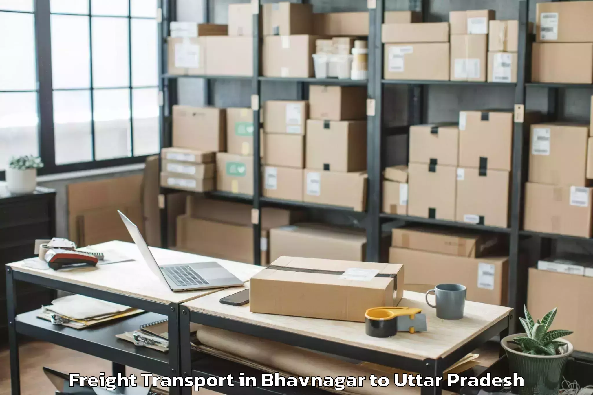 Book Bhavnagar to Manjhanpur Freight Transport